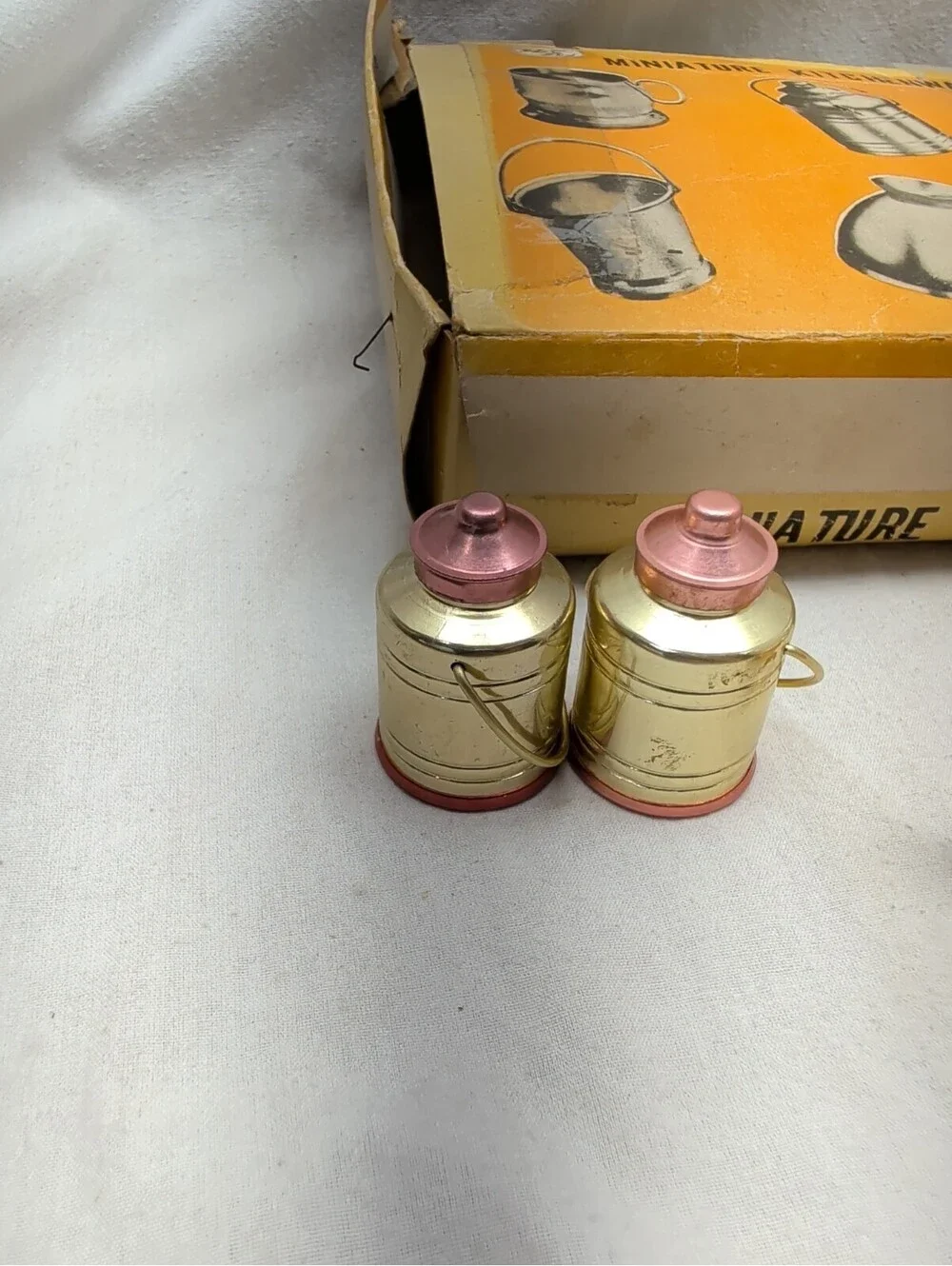 Vintage Mini Copper Kitchen Set Dollhouse Pots Pans Lot Decor